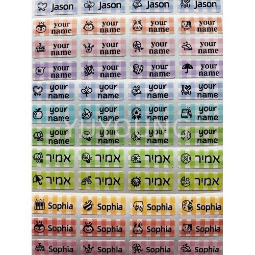 120Pcs Name Stickers Customized Sticker Variety Cartoons