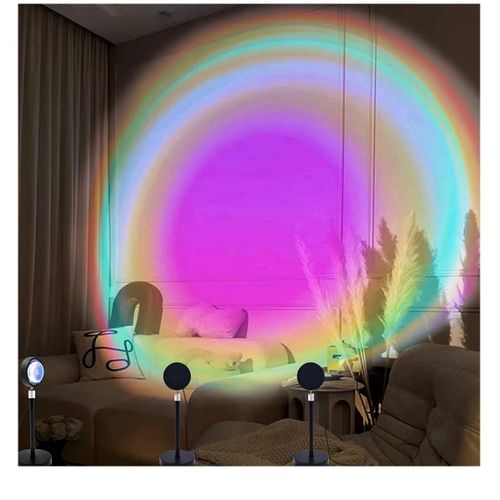 product_image_name-Generic-Transform Your Room with a Magical Sunset Glow Rechargeable – 16 Color Sunset Lamp Projector with Remote Control-3