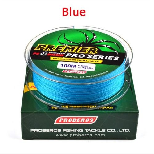 Generic Fishing Line 100m Pe Multifilament Braided Yellow / Blue / Green Fish  Line 4 Series 6lb 100lb Fishing Rope Cord Fishing Tackle