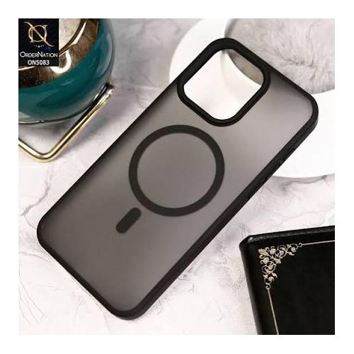 Generic IPhone 13 pro max sleek View black Transparent Magsafe Magnetic Back Case