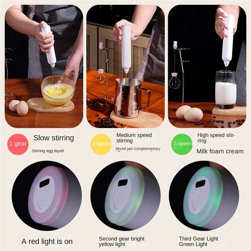 3 In 1 Portable Rechargeable Electric Milk Frother Foam Maker High