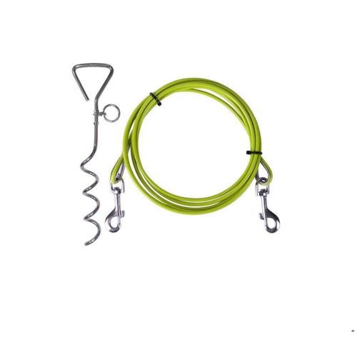 Nunbell Nunbel tie out cable leash with spiral Stake 5M (0450)