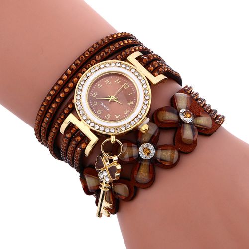 Fashion Women Bracelet Watches Ladies Love Leather Strap Rhinestone | Jumia  Nigeria