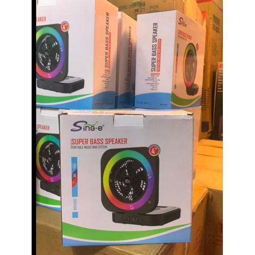 Generic Sing-e Super Bass Portable Speaker ZQS1456 – 4” Driver, 3000mAh Battery, LED Light