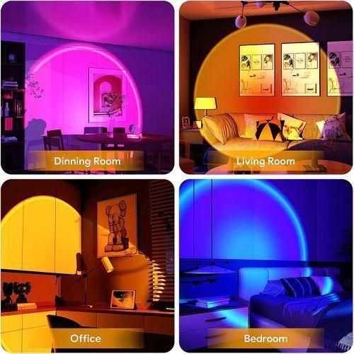 Fashion USB Powered Remote Control 20-Color Sunset Lamp/Projector Night Light - image 2