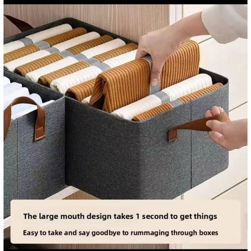 Generic Foldable Laundry Storage Box-  Wardrobe Clothes organizer boxes - image 2