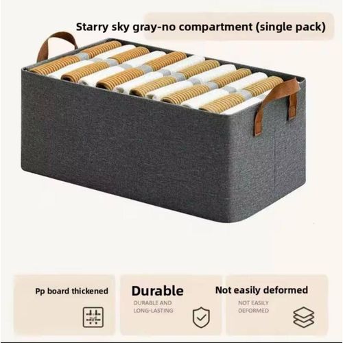 Generic Foldable Laundry Storage Box-  Wardrobe Clothes organizer boxes - image 3