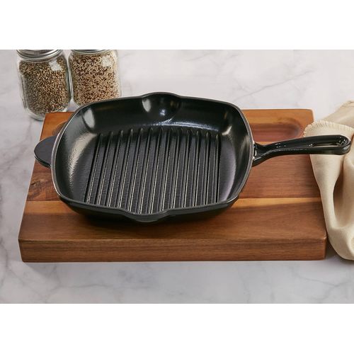 Radiance 29cm Enamelled Black Grill Pan