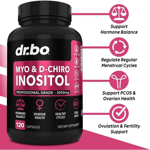 Myo-Inositol & D-Chiro Inositol Blend Capsule | 30-Day Supply | Most  Beneficial 40:1 Ratio | Hormonal Balance & Healthy Ovarian Function Support  for