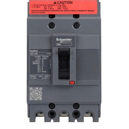 Generic Schneider EasyPact 100A 3 Pole MCCB (EZC100F / EZC100N) - image 2