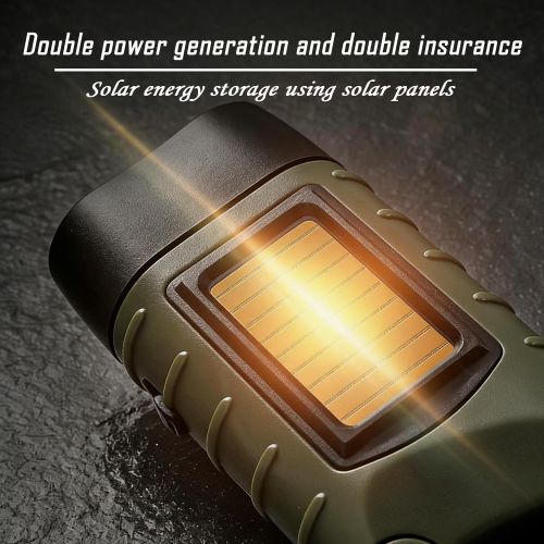product_image_name-Generic-Solar Flashlight Hand Crank Emergency Portable LED Survival For Home Outdoor-2