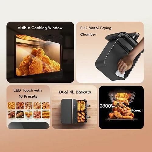 Oraimo NutriFry DUO 8L AirFryer - 2800W - image 3