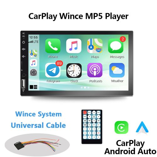 Generic 2 Din CarPlay Android Auto Car Radio 7 Autoradio