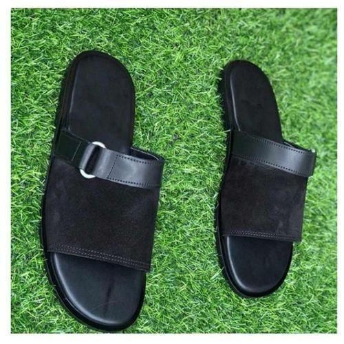 Fashion Men's Unique Black Palm Slippers