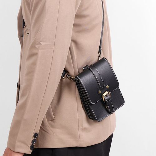 Fashion Authentic Leather Men's Shoulder Bag - Chest Bag - image 2