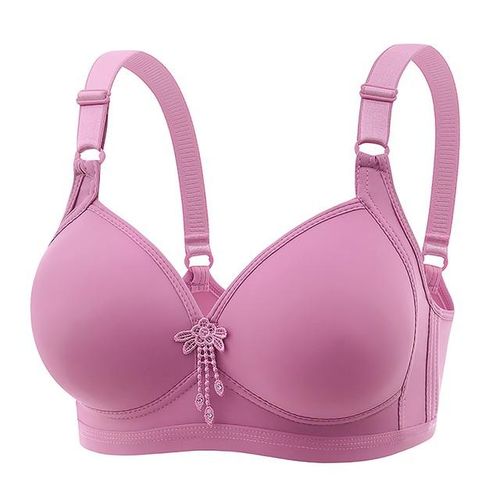Bra for Large Breasts Women Sexy Lace Back Button Shaping Cup