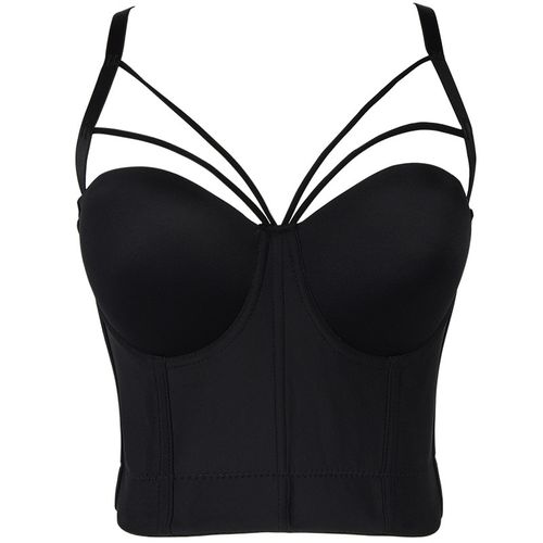 Generic Sexy femmes dentelle Bralette Bralet soutien-gorge Bustier haut  court confortable rembourré débardeur hauts dentelle sans couture respirant  Push Up haut # T1P(#Black ) SHA - Prix pas cher