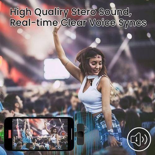 White Label Wireless Lavalier Microphone USB C - Black - image 2