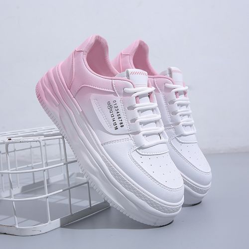 Fashion Luxury Sneakers Fashion Women Casuals Basketball Style Sneakers  2023 New Trend Lace-up White Blue Shoes Sport Office Shoes