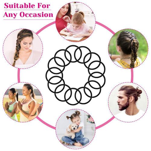 product_image_name-Generic-YWZX 10pcs Black Elastic Hair Bands / Ponytail Holders-4