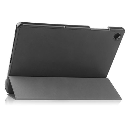 Generic For Samsung Galaxy Tab A9 / Tab A11 Custer Pure Color 3-Fold Holder Leather Tablet Case - image 7