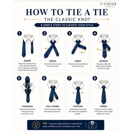 PABANI Premium Blue Floral Print Mens Silk Tie For Weddings - image 4