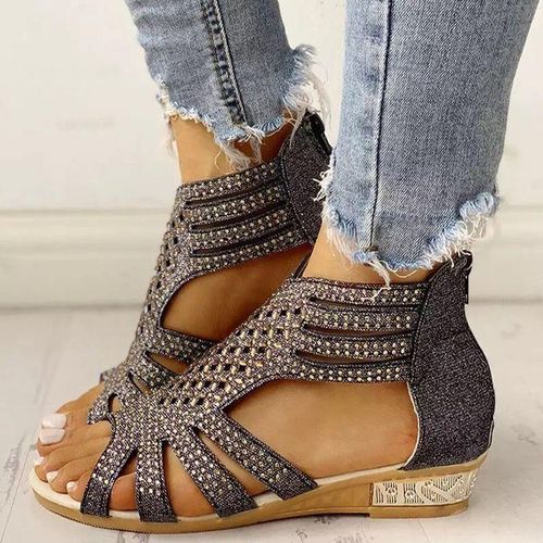 Zipper wedges on sale