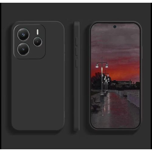 XIAOMI Redmi note 14 Silicone Protective Case – Matte Black Elegance with Full Camera Coverage, Shockproof Corners & Scratch-Resistant Shield. ( Black )