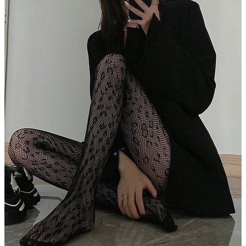 Nylon Fishnet Stockings - Black | Legwear