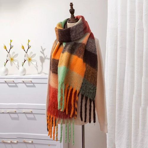 Generic New Women Luxury Cashmere Plaid Scarf Shawls Winter Long