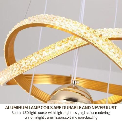 product_image_name-SupDevice-Local Stock-Remote Control 4-Globe LED Pendant Light, 60W Triple Color Dimmable Chandelier for Dining Room Kitchen Island, Modern Nordic Ceiling Lamp Golden-5