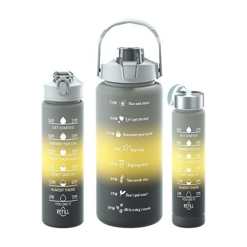 Generic unique 3 in 1 motivational water bottle with accessories