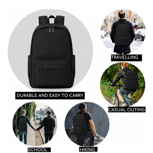 Fashion Black Basic Backpack School Bag (bulk) - image 5
