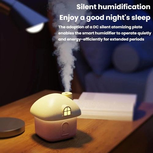 Generic Little House Shape Mini Desktop Humidifier - Pink - image 7