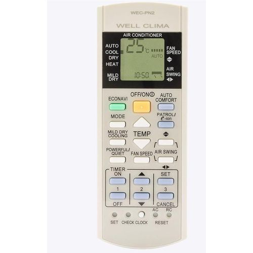 Panasonic And National Air Conditioner (AC) Replacement Remote