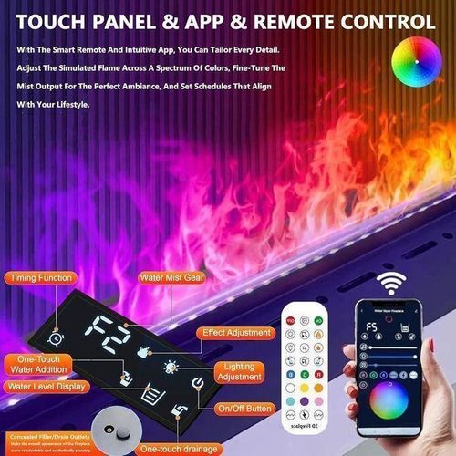 Generic Modern Electric 3D Water Vapor Fireplace- 1.2mtr - image 5