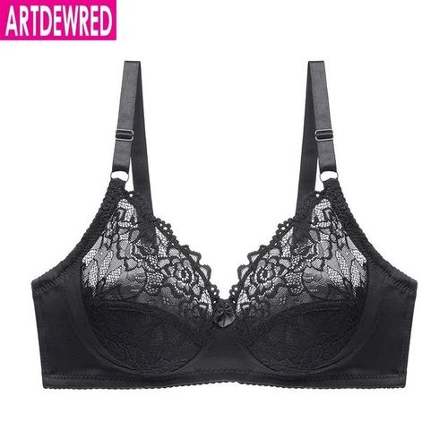 Generic New Sexy Ladies Sexy Underwear Full Coverage Minimizer Non Padded  Lace Sheer Bra 36c-46 Cd Cup