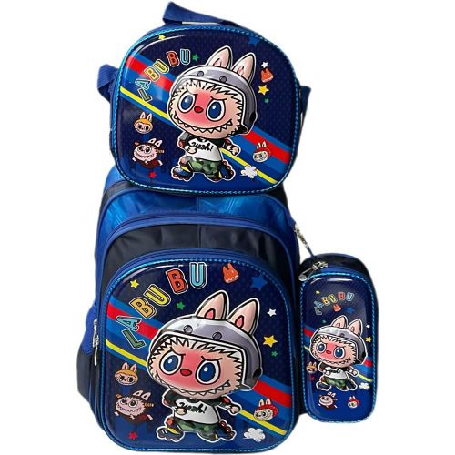 Generic LABUBU 3-in-1 School Backpack Set- BLUE