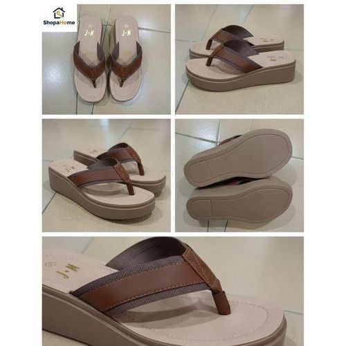 product_image_name-J.M Weston-Elegant Ladies Wedge Flip-Flop Slippers-1