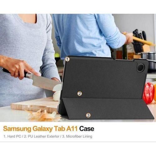 Generic Samsung galaxy Tab A11 smart leather Case with pen space - image 2
