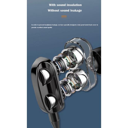 product_image_name-Generic-3.5mm Wired Earphone In-Ear Stereo Earphones Built-in Mic & Volume Control Compatible with Mobile Phone PC/Laptop/Tablet/MP3 Player White-3