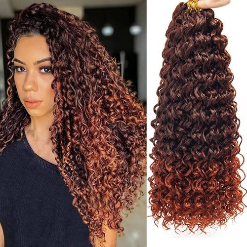 Fashion 18 Inch 8 Packs Curly Crochet Hair Water Wave Deep Wavy