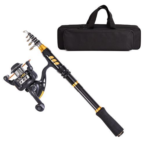 Generic Telescopic Fishing Rod And Reel Combo Full Kit Spinning