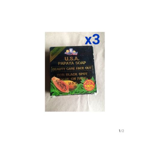 product_image_name-K Brothers-USA PAPAYA SOAP(3 In A Pack)-1