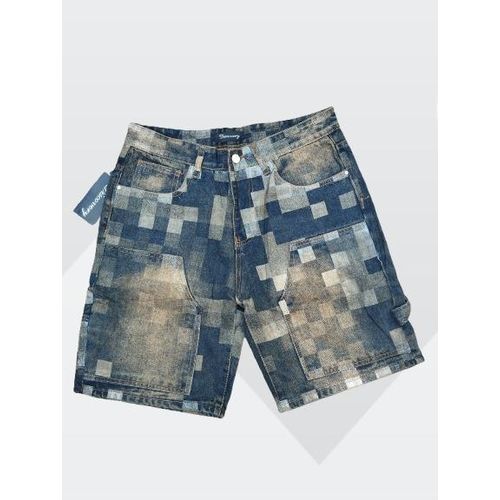Discovery Super quality men's luxury patterned jeans short