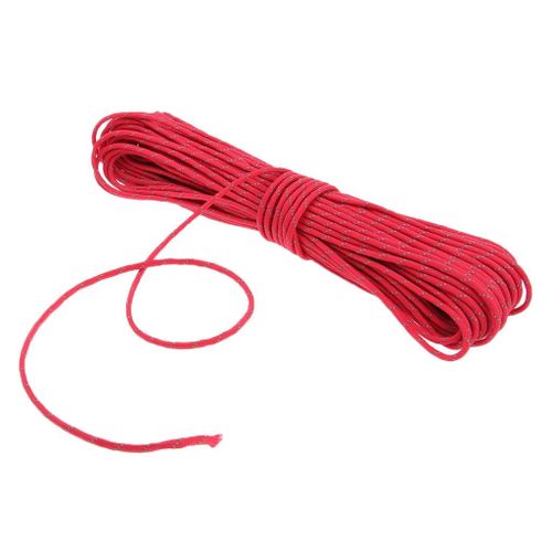 Generic 34 Yd Reflective Guyline Tent Rope Camping Cord Paracord 9 Strand  Red