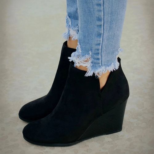Alexia Black Wedge Heels — Shoes by Alexandria Brandao