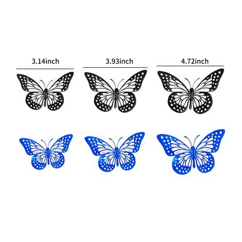 12pcs 3D Hollow Out Butterfly Sticker