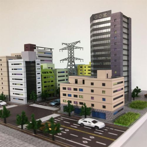 Generic 1:300 Scene City Building Sand Table Model Plastic Assembled ...
