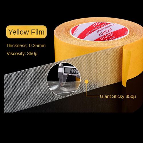 Double Sided-Tape Heavy Duty Fiberglass-Mesh-Adhesive Transparent-Tape- Removable